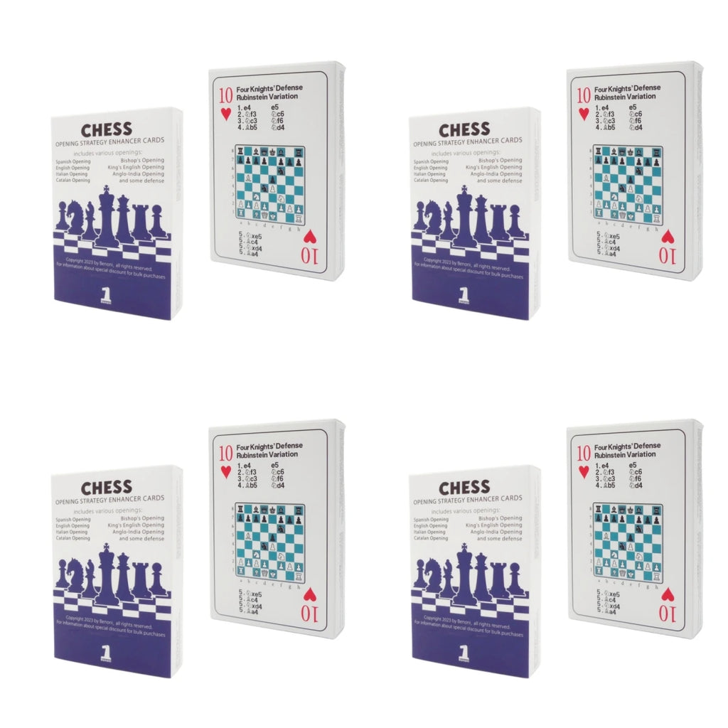 Benoni Chess Opening Cards - Best Gift for Chess Lovers to Study Chess Strategy, Tactics, Opening Moves - Ajedrez
