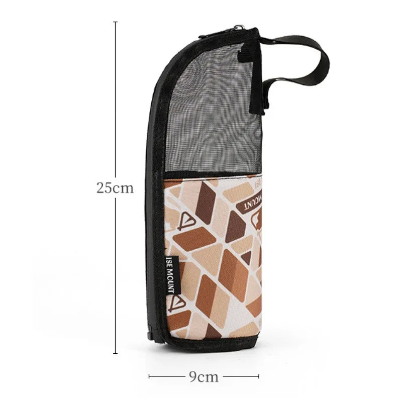 Portable Cutlery Organizer Bag for Camping, Waterproof Outdoor Utensil Pouch with Drain Holes - Kitchen/Cosmetic Storage Bag