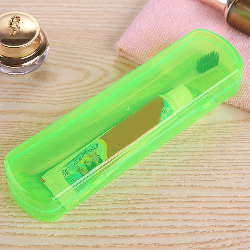 Travel Portable Toothbrush Box Candy Color Bathroom Toothpaste Holder Storage Case Box Organizer Travel Toiletries Storage Boxes