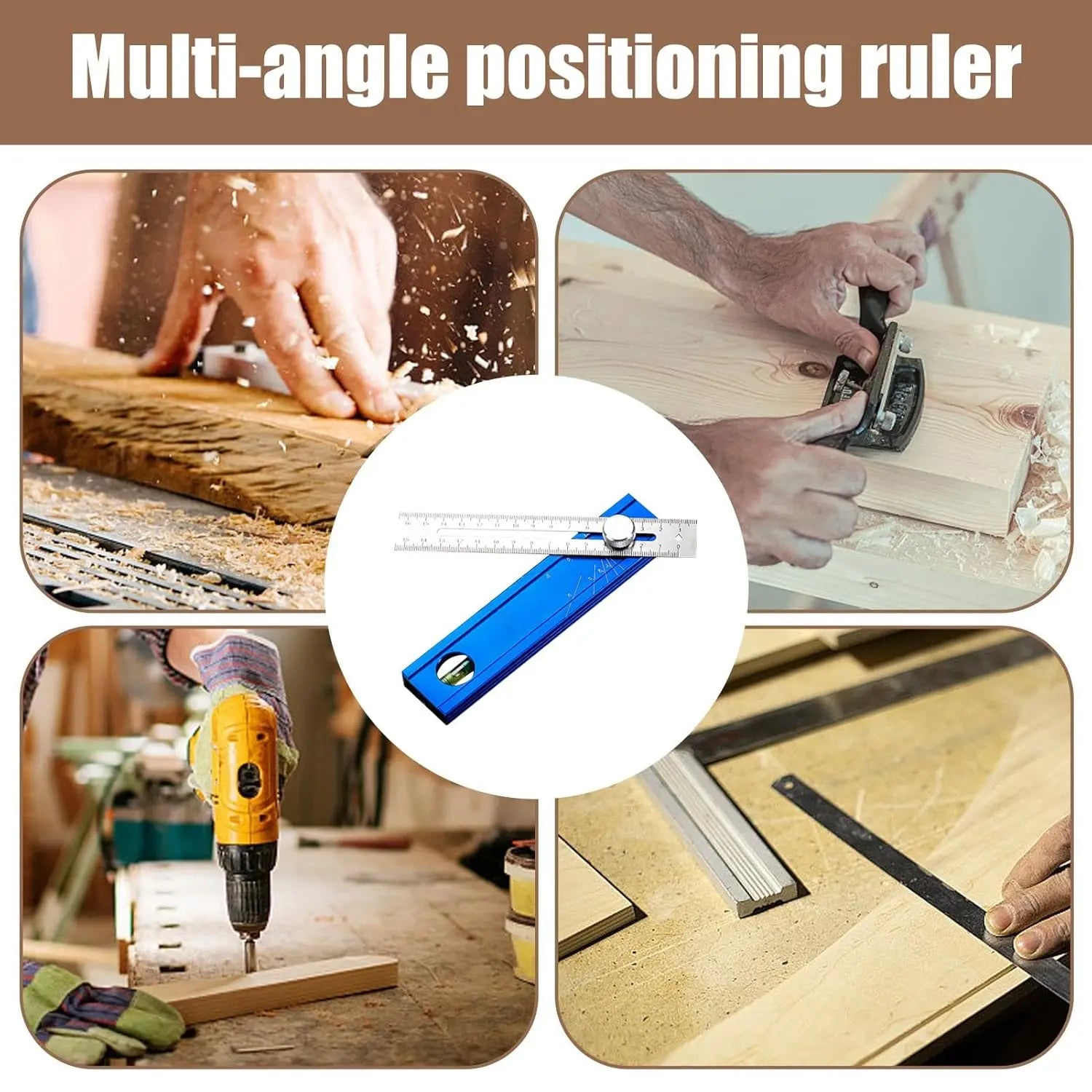 Scriber Marking Tools, Multi Angle Finder Gauge, Precision Leveling Ruler for Woodworking Metalworking, Durable Measuring Device