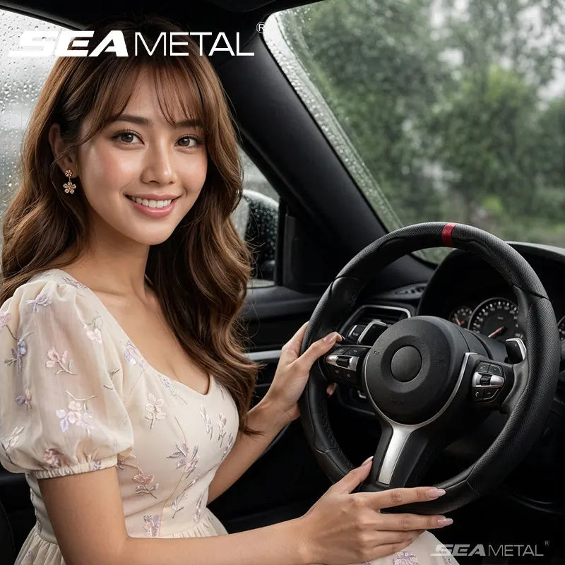 SEAMETAL Car Steering Wheel Cover Segmented Steers Covers Protector 3pcs Auto Steering Wheels Covers Anti-slip Accessories