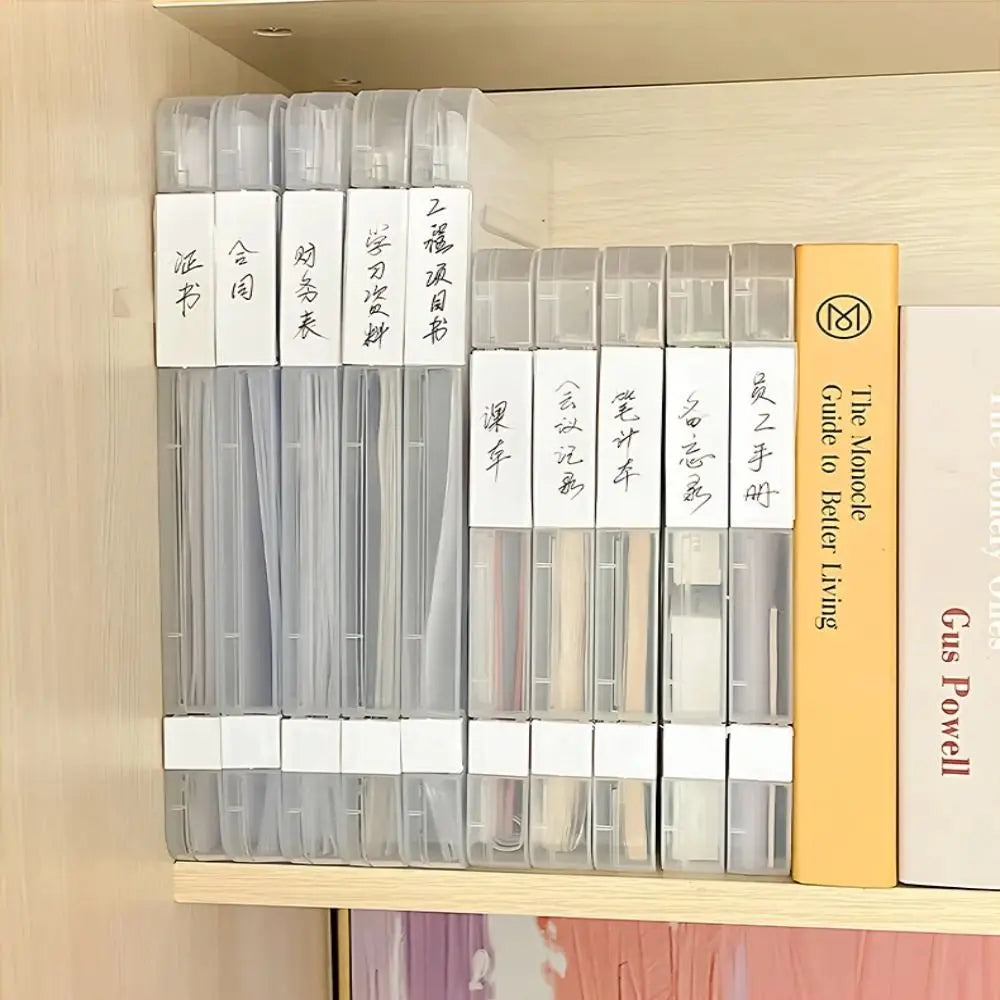 Plastic A4 Transparent Storage Box Portable Visible File Storage Cases Clear Anti-skid Buckle Puzzle Storage Holder Office