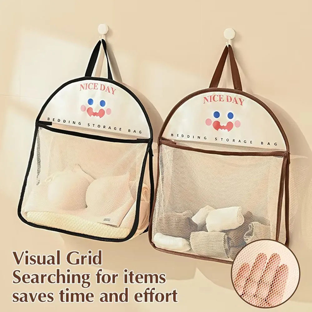 Cute Wall Hanging Breathable Mesh Bag Underwear Storage Bag Socks Storage Bag Wardrobe Organizer Storage Underwear Accessories