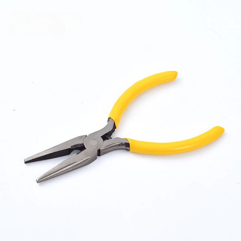 Yellow Multi Functional Mini Long Needle Nose Pliers Precision Cutting Plier For Jewellery Making Wire Work Modeling DIY Hand To