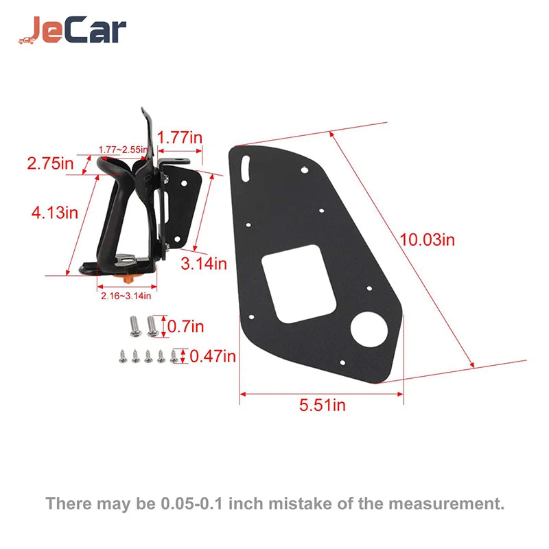 JeCar Aluminum Alloy Car Air Conditioner Vent Water Cup Holder Phone Bracket Stand For Suzuki Jimny 2007-2017 Car Accessories