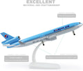 20cm Korean MD-11 Toy Airplane Model Kit 1/300 Scale Alloy Diecast Airplane Model with Stand wheel for Collections and Displays