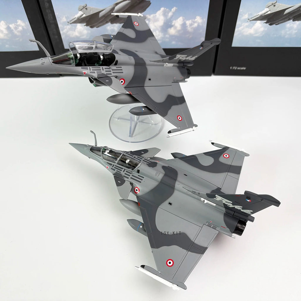 Diecast 1:72 Scale French Rafale B Fighter Simulation Metal Alloy Aircraft Model Collection Decoration Gift Camo Ver