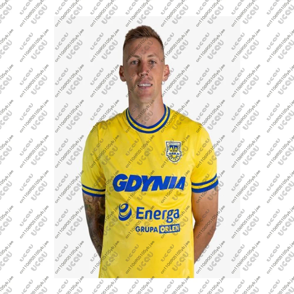2025-26 P-Poland Mens Kids Boys Breathable Football Jersey Top Adult Home Jersey Soccer Sports Away Game Autumn A-Arka Gdynia