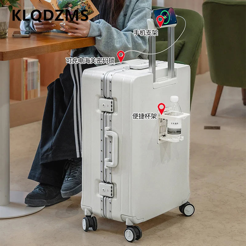 KLQDZMS High Quality Luggage 20 Inch PC Boarding Suitcase 24”26 Inch Large Capacity Luggage Men's And Women's Universal Luggage