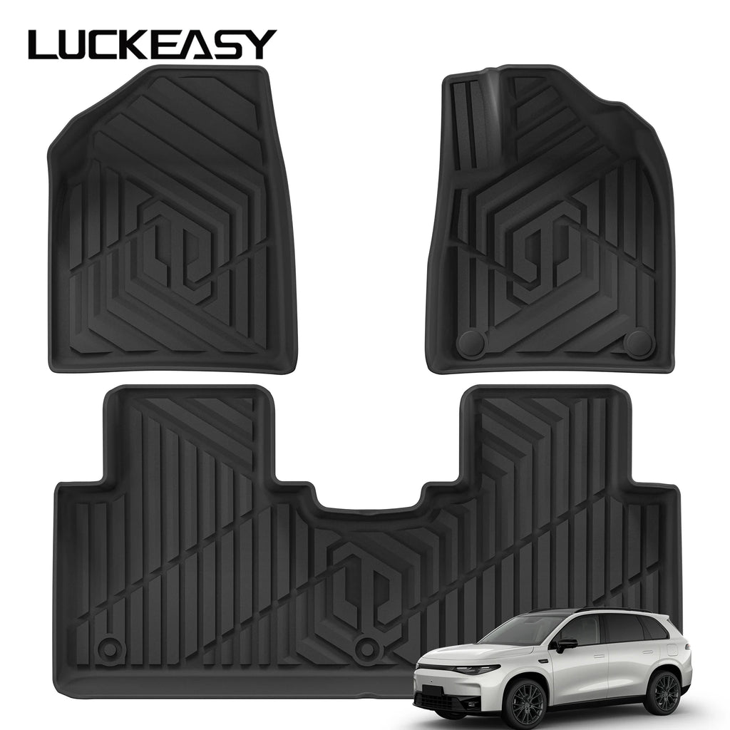 LUCKEASY for Leapmotor C10 2024-2025 Car Floor Mats Cargo Liner Accessories Foot Pad Protective Mat Only Fit Right Rudder