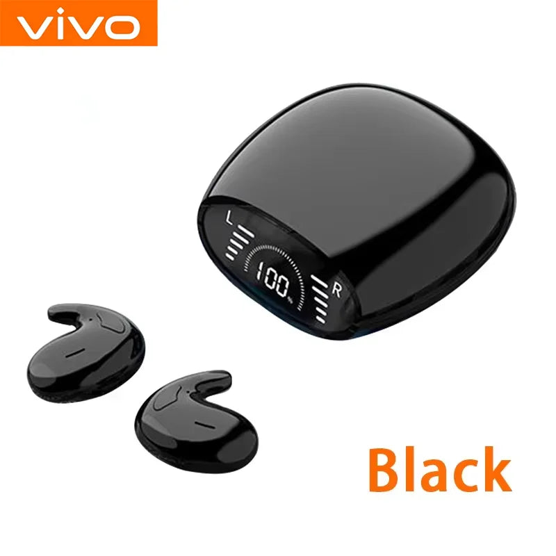 VIVO Sleep Invisible Earbuds Tiny Headphones Hidden Noise Cancelling Wireless Headsets Sports Stereo Bluetooth 5.3 Earphone