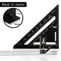 Premium Rafter Square and Combination Triangle Square Set, Woodworking Framing Square, Ruler and Protractor Tool Set