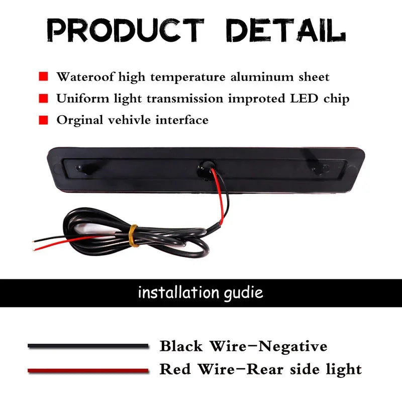 Red LED Car Rear Bumper Side Marker Lights Parking Lights For Ford Mustang 1999 2000 2001 2002 2003 2004 Fender Flare Lamps 12V