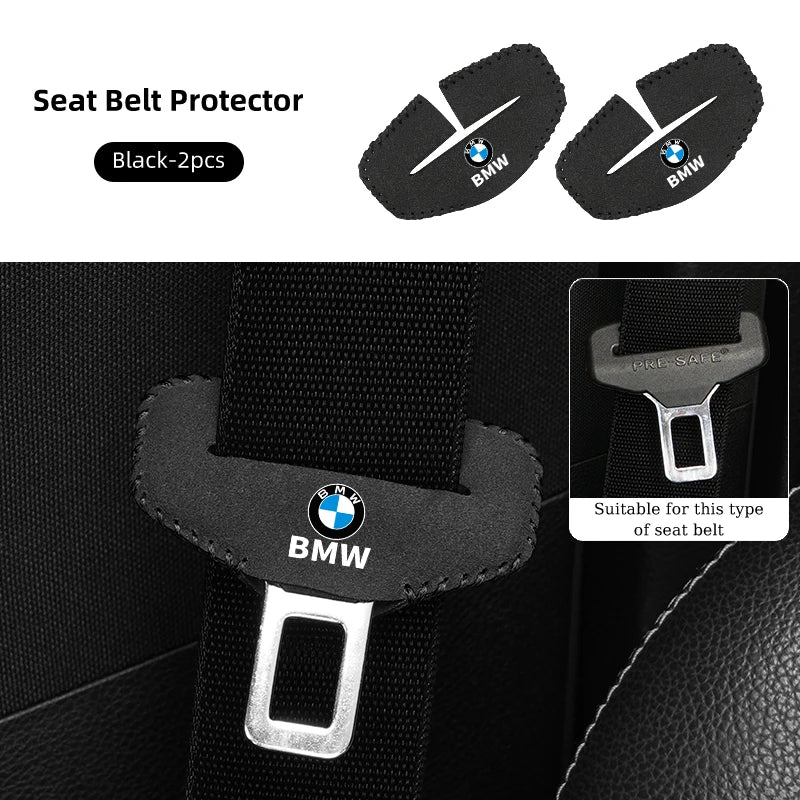 2PCS Car Seatbelt Protector Auto protective cover pad For BMW X1 X2 X3 X5 X4 X6 X7 G30 G20 G32 G11 G12 F40 F30 F20 F10
