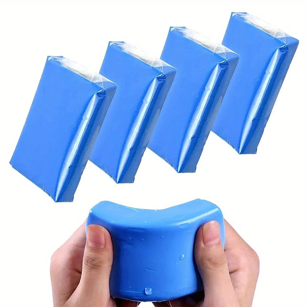 4 Pcs 3.53oz Clay Bar Car Detailing Clay, Auto Blue Detailing Magic Clay Bars Cleaner With Washing And Adsorption Capacity