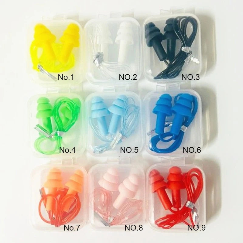 Soft Confortable Earplug with Rope Noise Reduction TPE Ear Plug Soundproof for Travel Plane Train Sleeping Rest Earplug with Box