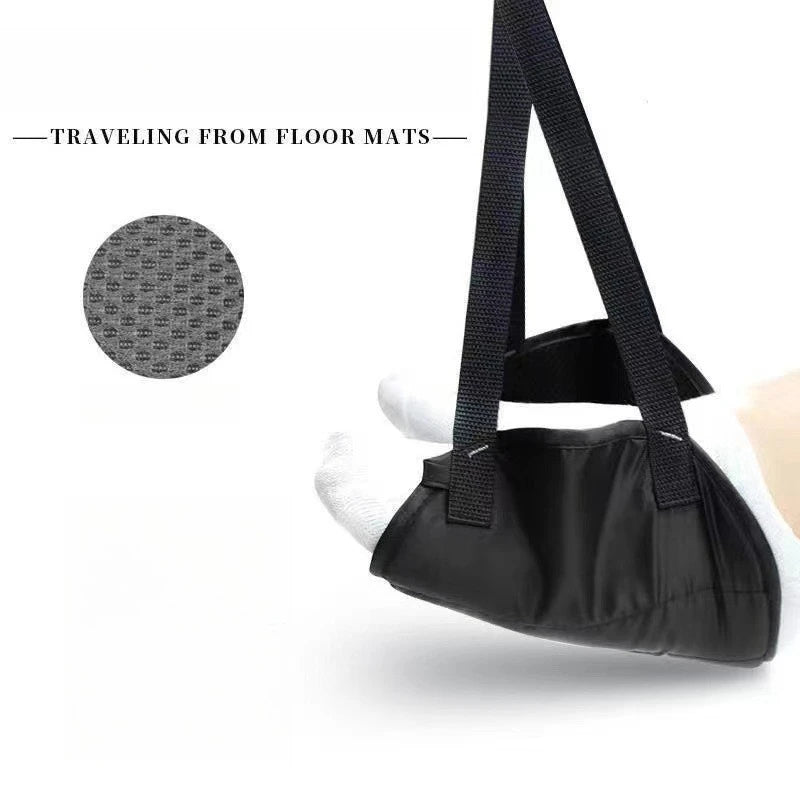Airplane Footrest with Adjustable Strap, Portable Hammock Leg Rest, Perfect Travel Accessories