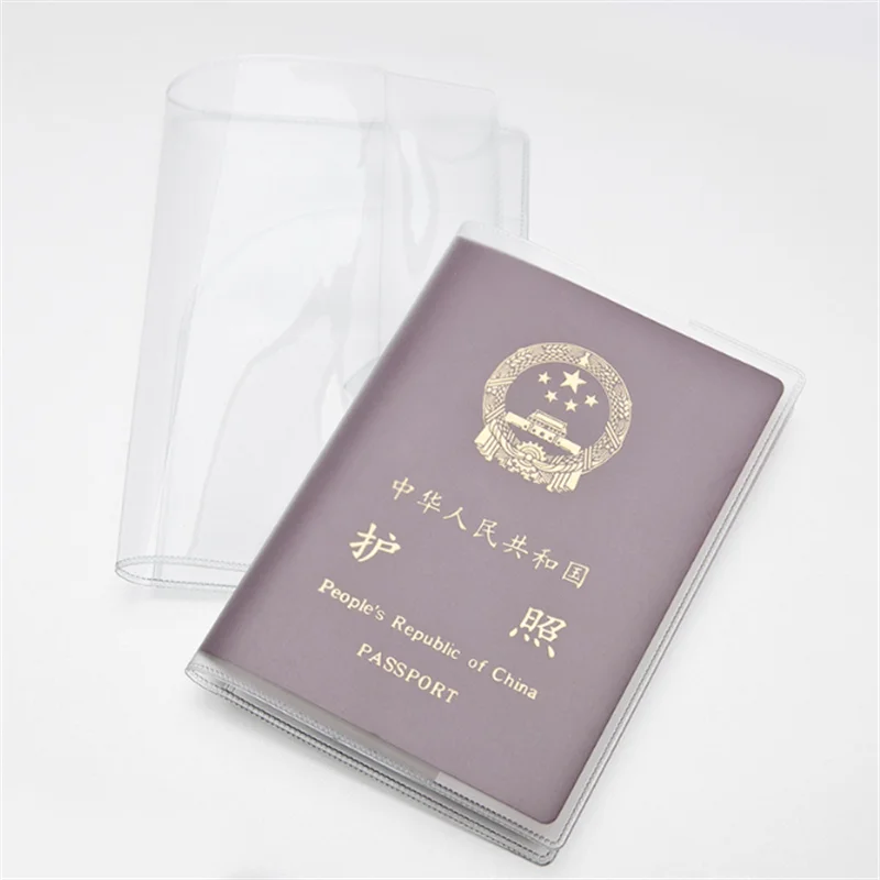 1PC Clear PVC Waterproof Passport Protective Cover Business Credit Card Holder Case Pouch Document Wallet
