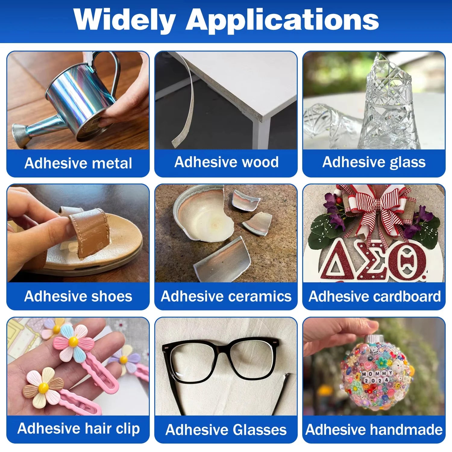 LOOLIFL 50g super glue, professional adhesive, transparent cyanoacrylate glue, quick-drying, tasteless and long-lasting adhesion