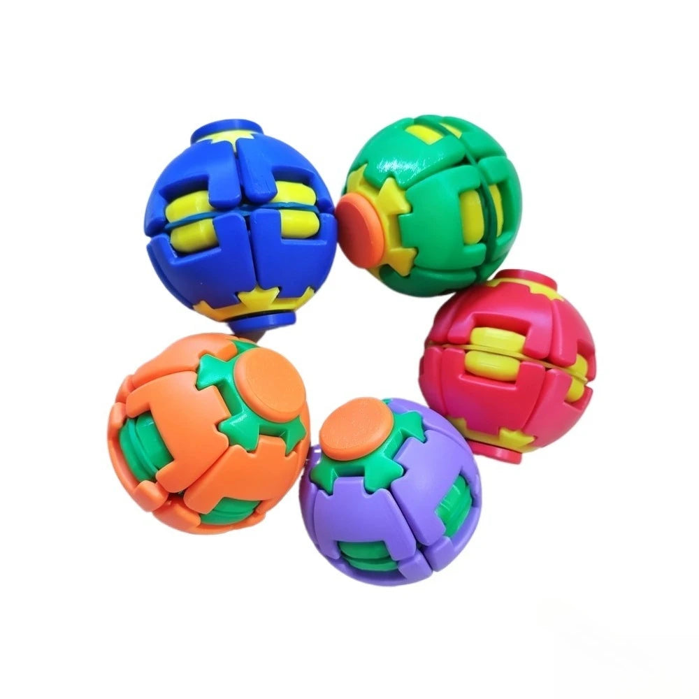 3D Printed Press-to-Spin Fidget BallOne Click Deform Fidget Spinner Ball, Smooth Rotating Stress Relief Sensory Toy