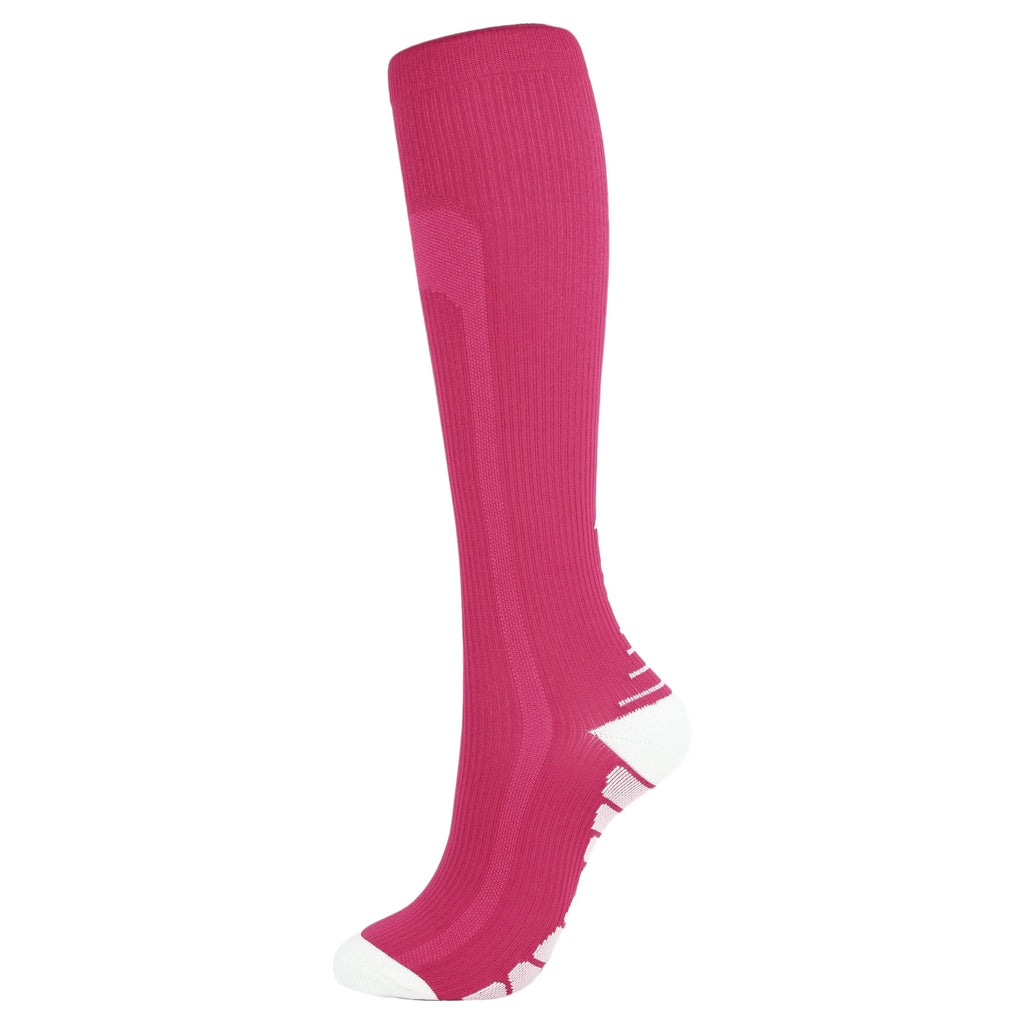 Running Compression Socks Football Hiking Golf Gym 20-30mmhg Gradual Change Nylon Sports Socks Diabetes Pregnancy Varicose Veins