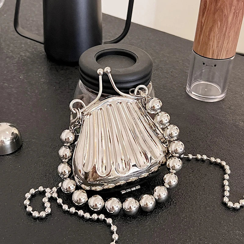 Fashion Metal Lipstick Bag for Women Luxury Dinner Bag Designer Shell Bag High Quality Shoulder Bags Cute Purses Crossbody Bag