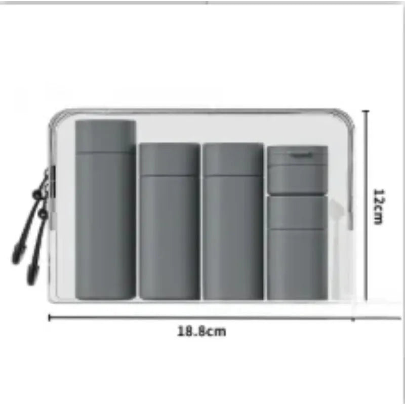 5Pcs Multiple Colors Hydrating Makeup Dispensing Bottles Portable Lotions Shampoos Traveling Refillable Squeezed Empty Bottles