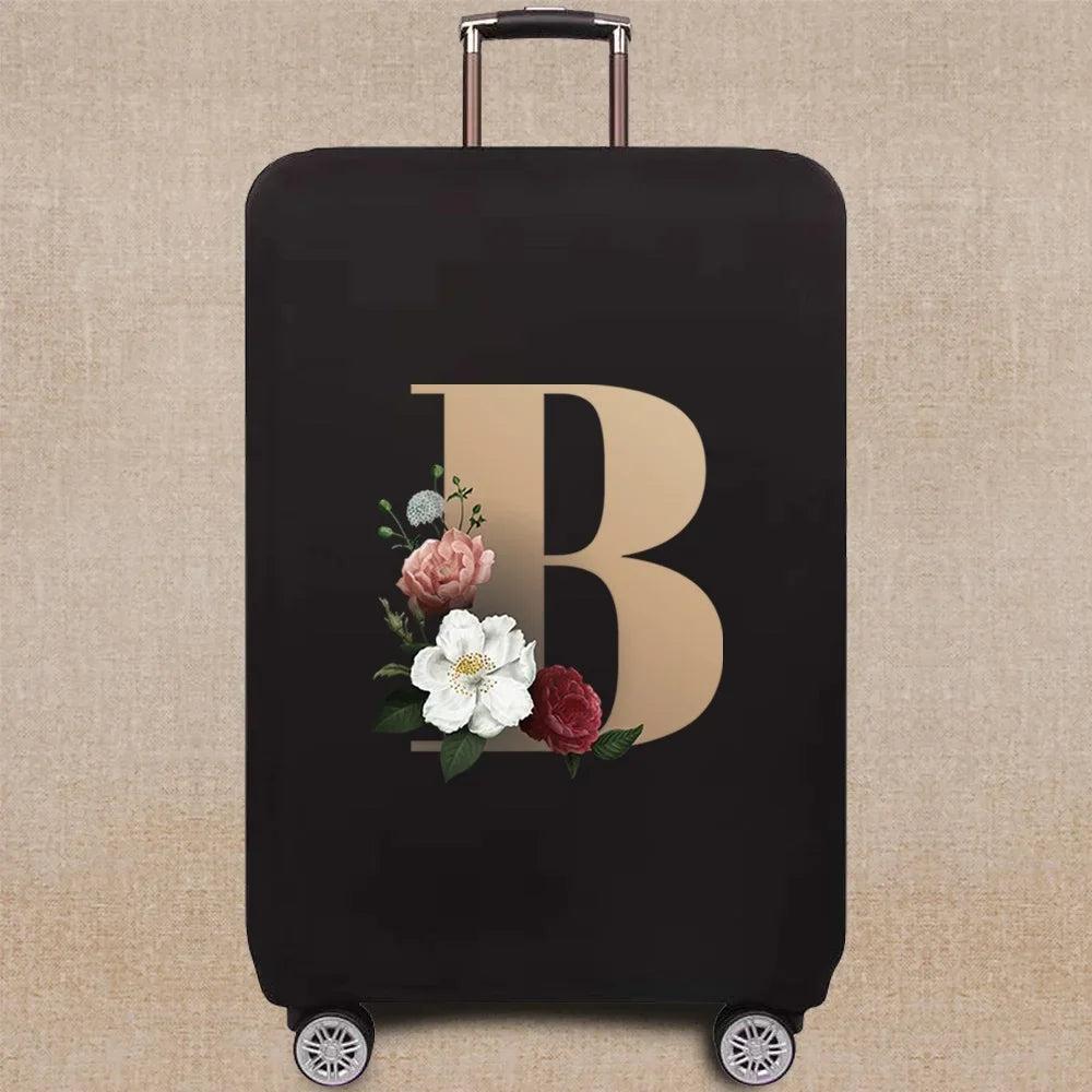 Luggage Covers 18-32 Protector Travel Luggage Suitcase Protective Cover gold letter series Stretch Dust Cover Travel Accessories