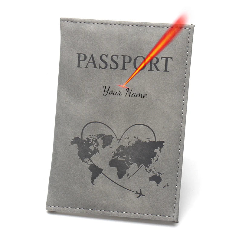 Lovely Map Passport Cover Fashion Travel Wallet  Document Orginizer Passeport Personnalisé Name on Passport Protective