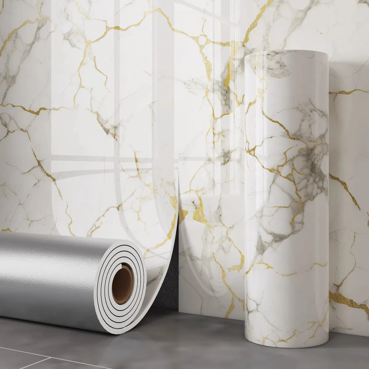3D Marble Effect Self-Adhesive Ceiling Stickers & Wall Panels - Peel and Stick Roof Ceiling Decor for Living Room Bedroom Home