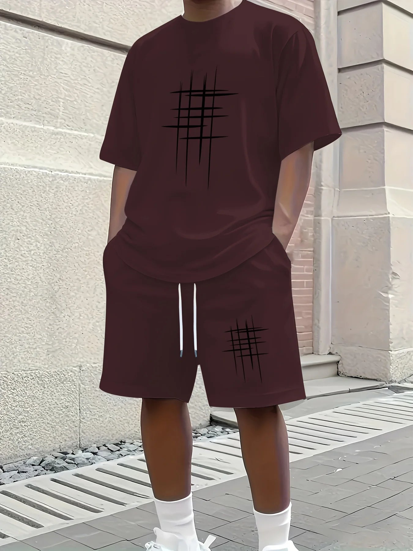 2026 Summer New Men's Short-Sleeved Shorts Set - Street Casual Fashion Comfortable Soft Breathable 3D Pattern Printing