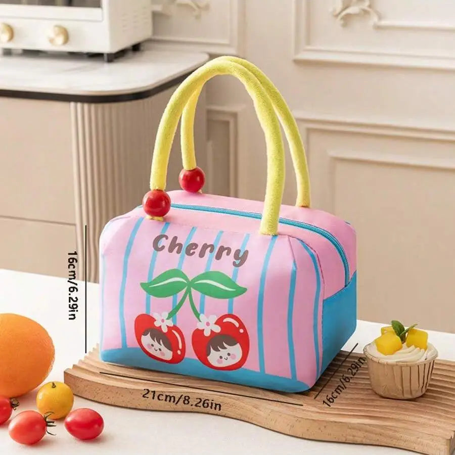 Cute and Fun Thermal Bag - Cartoon Style Handheld Lunch Box for School Commute Meal Container Bag