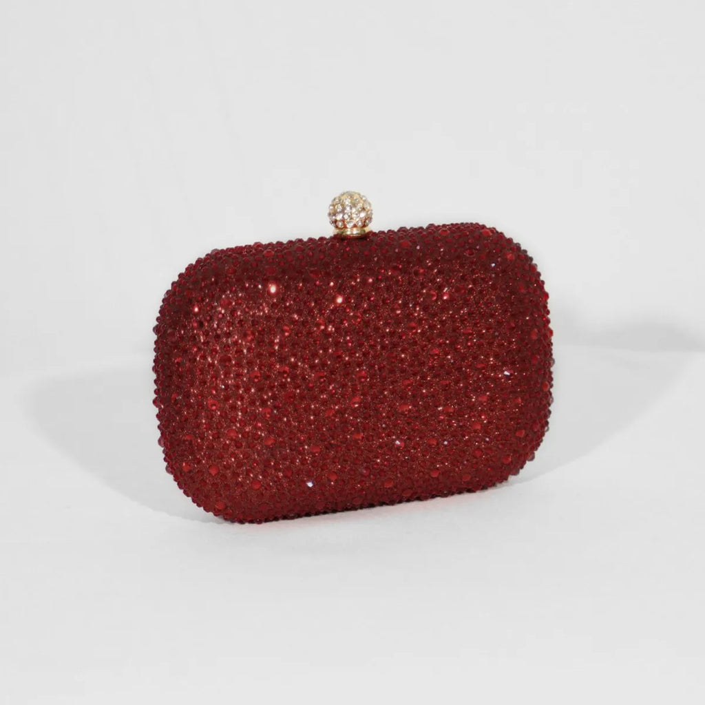 Fashion women's shiny rhinestone decorative small hand bag rounded corner box dinner bag temperament elegant hand bag