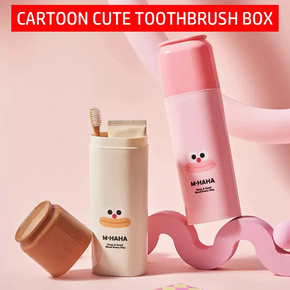 Cartoon Cute Toothbrush Box, Travel Container, Toothbridge Storage Box, Suitable for Personal Care and Home Furnishings
