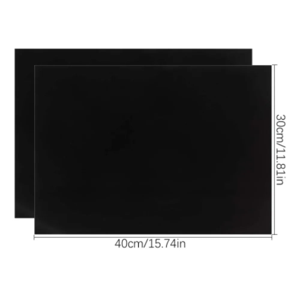 Non-stick grill mat, 60x40 cm, heat-resistant cooking plate, grill cleaning utensil, for electric oven, microwave, gas grill