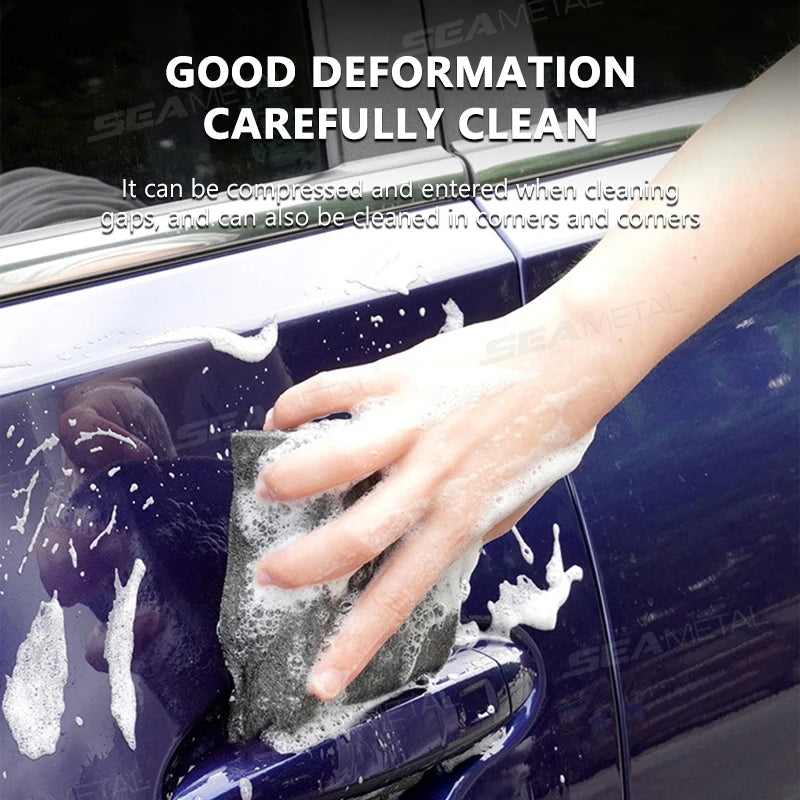 SEAMETAL Car Wash Sponge Large Soft Foam Super Absorbent Sponge Easy Grip Non Scratch Dust Remover for Car Home Cleaning Tools