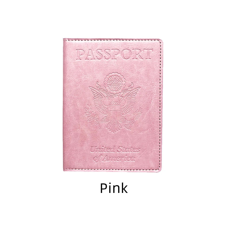 Travel Passport Cover Card Protector Women Men Embossing Travel ID&Document Passport Holder Business PU Leather Wallet Case NEW