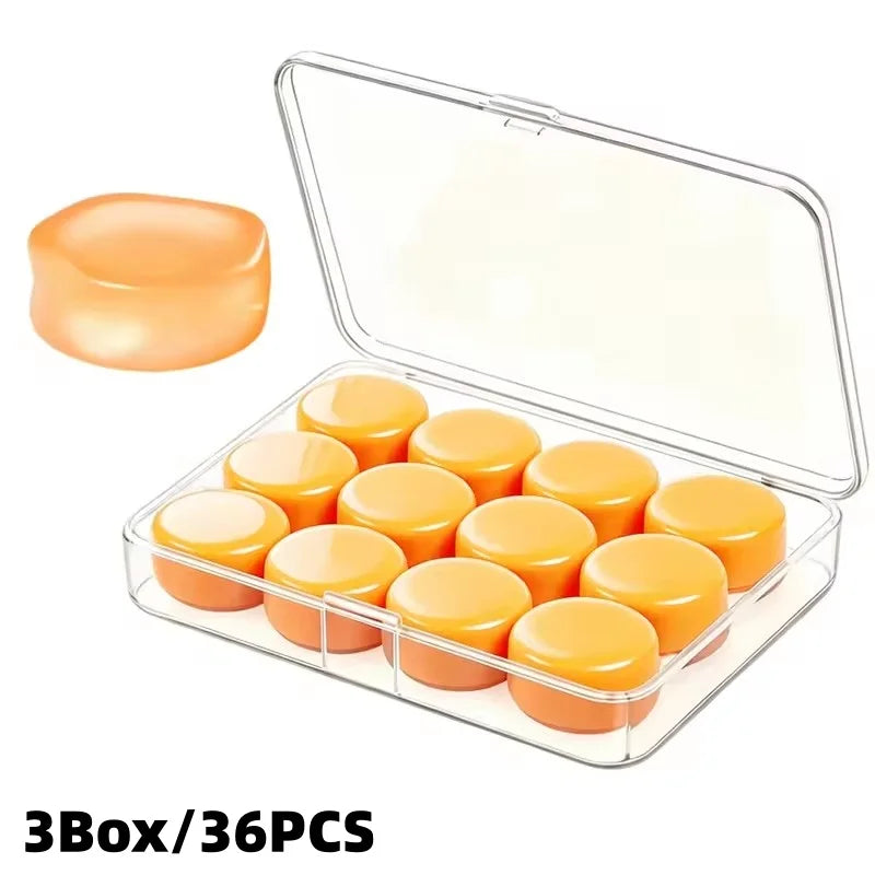 Soft Silicone Earplugs Wax Ear Plugs Reusable Noise Cancelling Gel Ear Plugs Waterproof Earbuds for Sleeping Flying Swimming