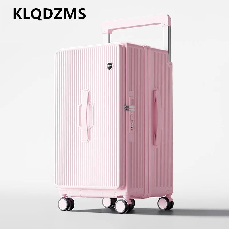 KLQDZMS Rolling Luggage Oversized Capacity Trolley Case ABS+PC Boarding Box 20"24"26"28"30"32 Inch Women's Travel Suitcase