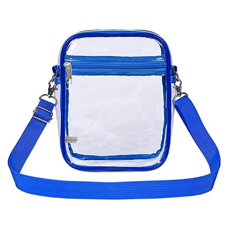 PVC Transparent Shoulder Bag Woman Crossbody Bags Concerts Sports Events Waterproof Jelly Pack Summer Travel Purse Phone Pouch