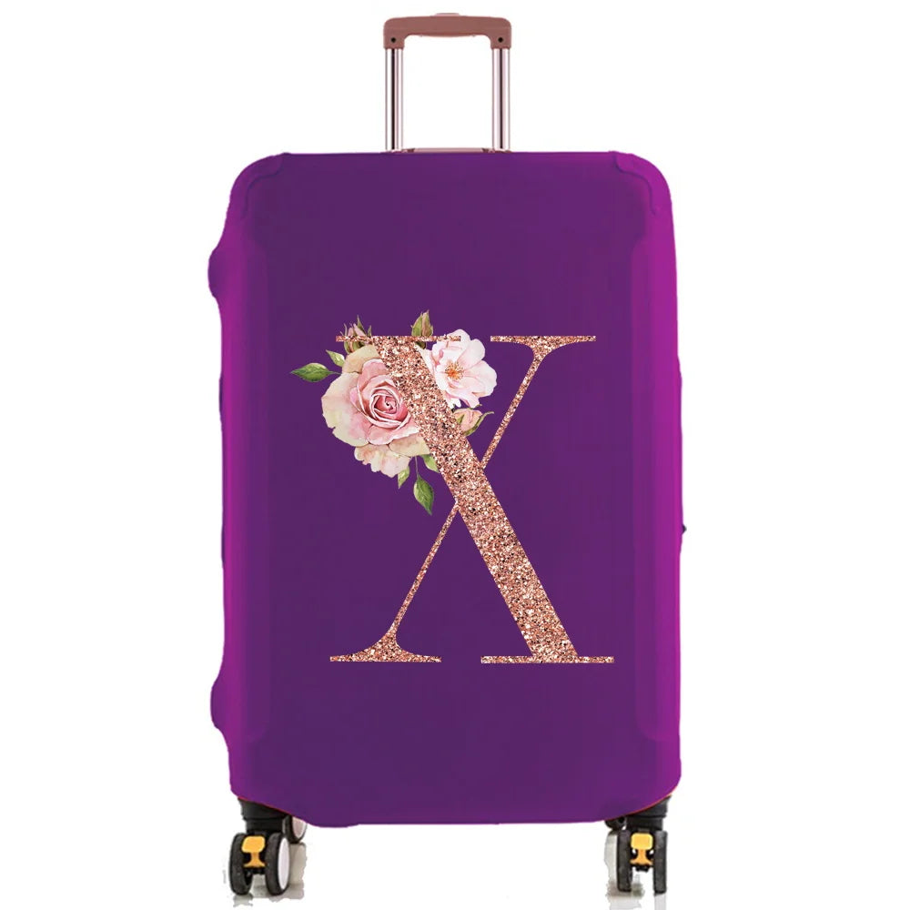 For 18-32 Inch Luggage Cover Suitcase Protector Travel Accessories Unlimited Rose Gold Stretch Fabric Dust Cover Trolley Case