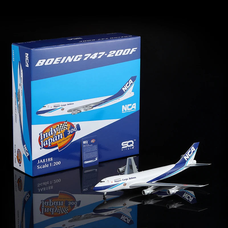L2189 Alloy Collectible Plane Gift SQ Wings 1:200  Nippon Cargo Airlines Boeing B747-200F Diecast Aircraft Jet Model JA8188