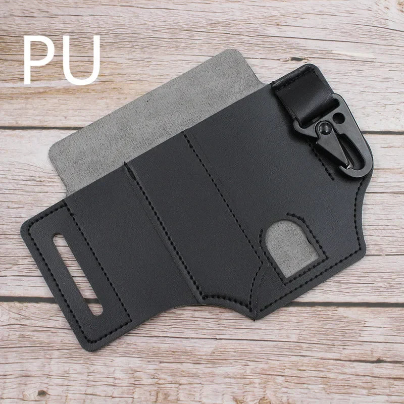 Leather Sheath For Leatherman Multitool Sheath EDC Pocket Organizer Hunt Tactical Knife Pouch Flashlight Camping Outdoor Tool