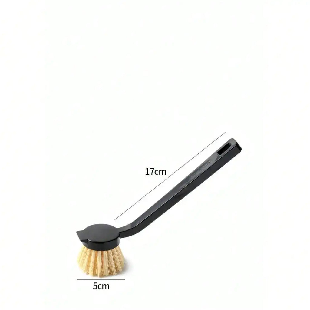 Durable Fiber Bristles Heavy-Duty Kitchen Scrub Brush Comfort Grip Long Handle Dish Cleaning Wand For Tough Grease Versatile Scrubber For Pots Pans