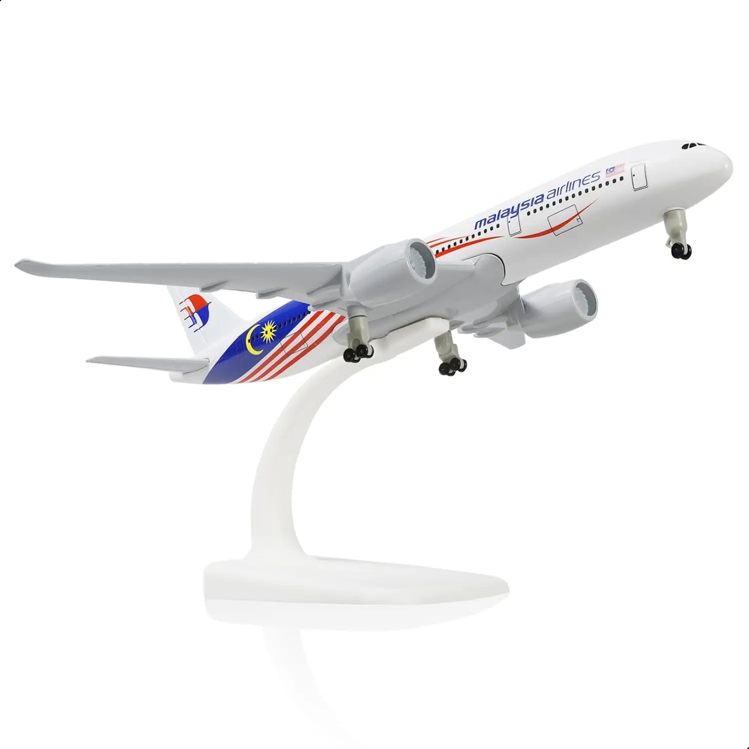 20CM Malaysia Airlines A350 Model Plane Metal Diecast Airplane 1/300 Scale Planes with wheels base Collected Gift