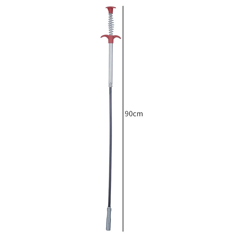 60cm 90cm 160cm 200cm Spring Pipe Dredging Tools  Drain Snake Sewer Dredge Pipeline Hook Clog Remover Cleaning for Kitchen Sink