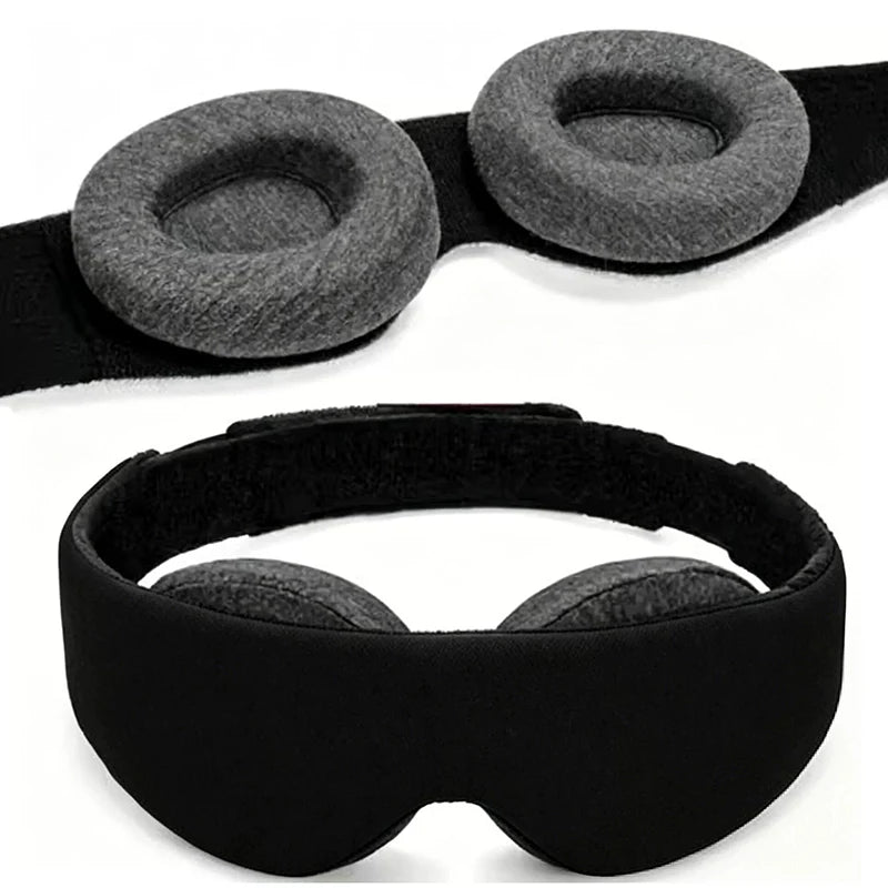 3D Sleep Mask 100% Light Blocking Eye Patch Zero Eye Pressure Blindfold for Travel Office Napping Meditation Shift Work