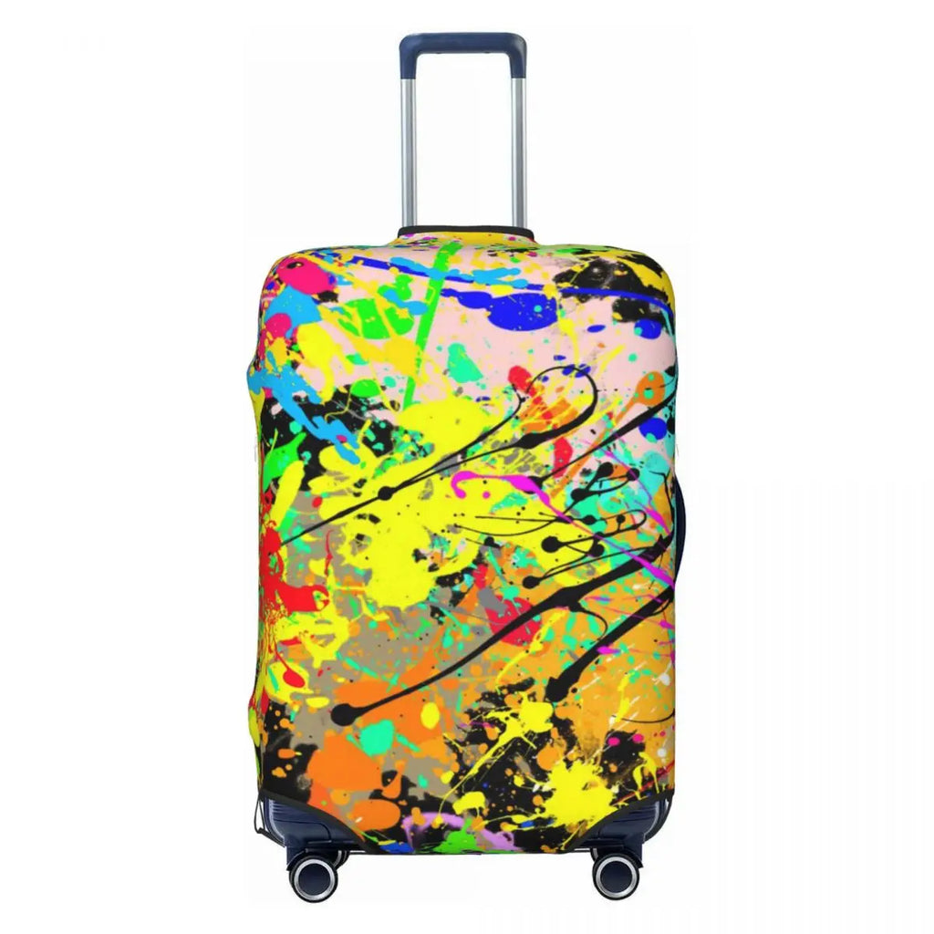 Custom Colorful Abstract Graffiti Camouflage Pop Art Suitcase Cover Dust Proof Travel Luggage Covers for 18-32 inch