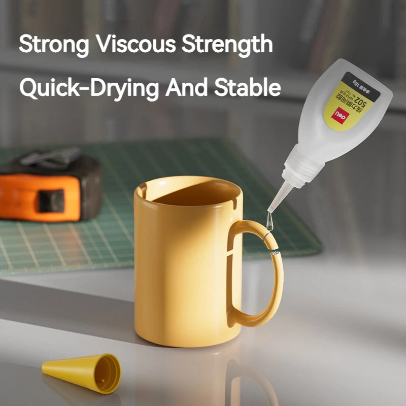 Deli 502 Super Glue, Strong Instant Cyanoacrylate Adhesive for Metal, Wood, Plastic, Craft & Hardware Repair
