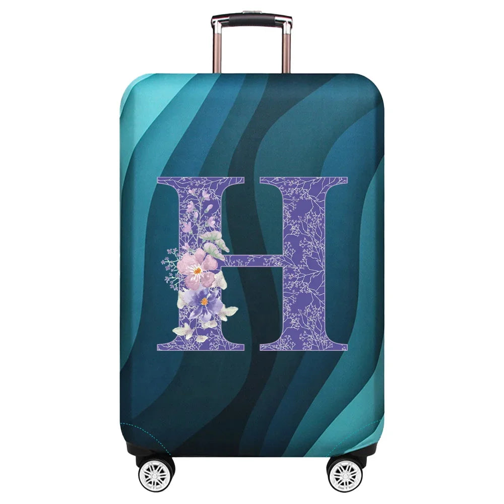 Luggage Covers 18-32inch Protector Travel Luggage Suitcase Protective Cover Stretch Dust Covers Print Purple Flower Series